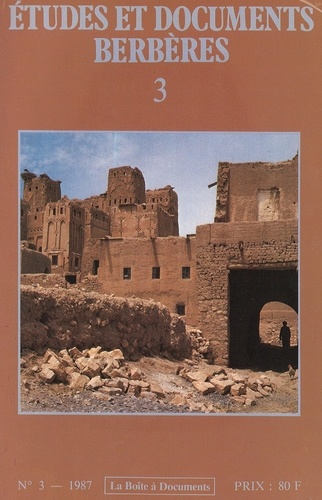  Etudes et documents berbères - Etudes et documents berbères N° 3 - 1987 : .
