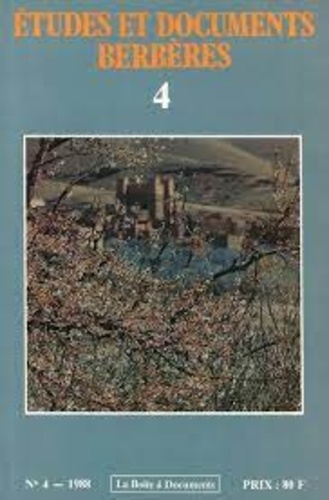  Etudes et documents berbères - Etudes et documents berbères N° 4 - 1988 : .