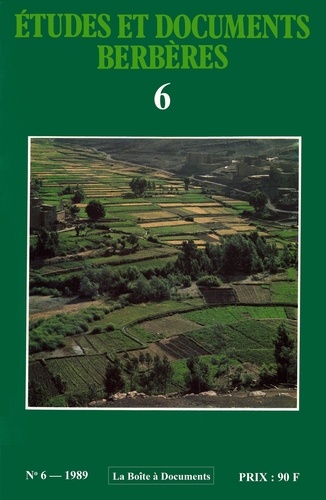  Etudes et documents berbères - Etudes et documents berbères N° 6 - 1989 : .
