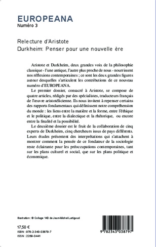 Europeana N° 3 Printemps 2014 Relecture d'Aristote. Durkheim : penser pour une nouvelle ère
