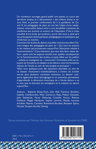 Géographie et Cultures N° 119, automne 2021 Faire école dehors ?