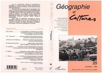  L'Harmattan - Géographie et Cultures N° 25, printemps 1998 : .