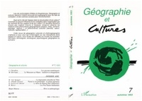  L'Harmattan - Géographie et Cultures N° 7, Automne 1993 : .