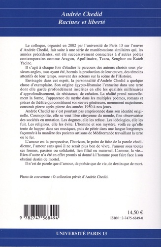 Itinéraires et contacts de cultures N° 34/2004 Andrée Chedid : racines et liberté