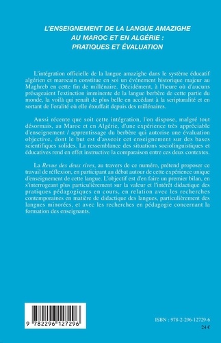 La revue des deux rives  L'enseignement de la langue amazighe au Maroc et en Algérie. Pratiques et évaluation