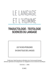  L'Harmattan - Le Langage et l'Homme N° 411 : Les tâches - Problèmes en didactique des langues.