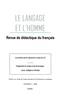 Luc Collès - Le Langage et l'Homme Volume 43 N° 2/2008 : Les premiers pas de l'apprenant en classe de FLE.
