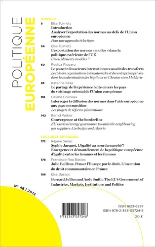 Politique européenne N° 46/2014 L'exportation des normes au-delà de l'Union européenne