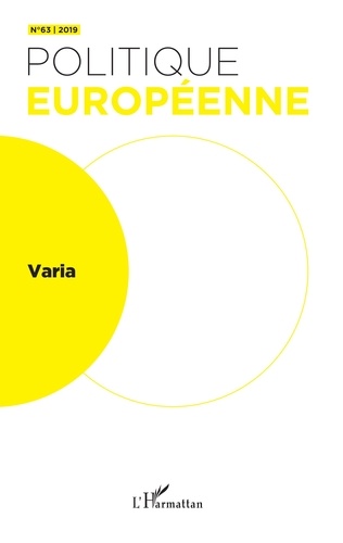 Politique européenne N° 63/2019 Varia