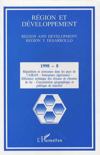 Jean-Yves Caro - Région et Développement N° 8-1998 : Répartition et croissance dans les pays de l'ASEAN.
