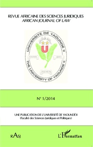  Anonyme - Revue africaine des sciences juridiques N° 1/2014 : .