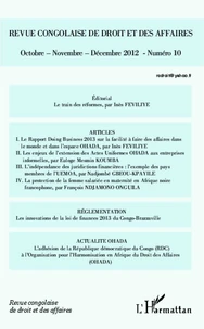 Revue congolaise de droit et des affaires N° 10, décembre 2012
