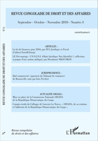Dieudonné Nkounkou - Revue congolaise de droit et des affaires N° 3, Septembre-Octo : .