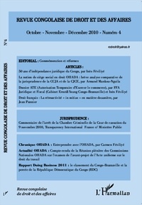  L'Harmattan - Revue congolaise de droit et des affaires N° 4, octobre-novemb : .