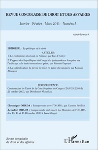 Revue congolaise de droit et des affaires N° 5, Janvier-Février-Mars 2011