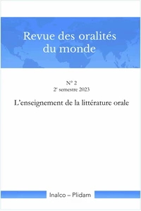 L'enseignement de la littérature orale