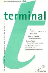  L'Harmattan - REVUE TERMINAL NUMERO 75 HIVER 1997-PRINTEMPS 1998.