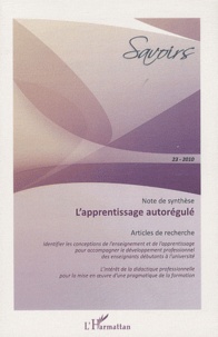 Philippe Carré - Savoirs N° 23, 2010 : L'apprentissage autorégulé.