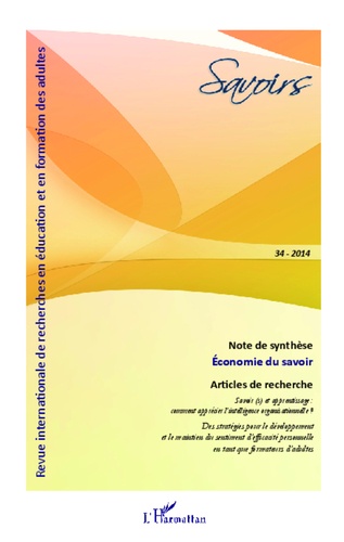 Savoirs N° 34/2014 Economie du savoir