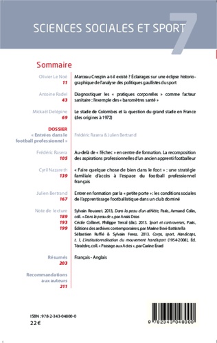 Sciences Sociales et Sport N° 7-2014