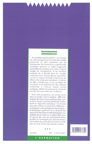 Sociétés contemporaines N° 56, 2004 Transmissions patrimoniales