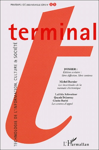  Anonyme - Terminal N° 89 Printemps-Eté : Edition scolaire : libre diffusion, libre contenu.