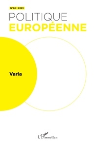  L'Harmattan - Varia - Vol 802023.