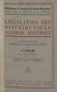 Législation des distributions d'énergie électrique