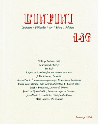 L'Infini N° 146/2020 - Occasion