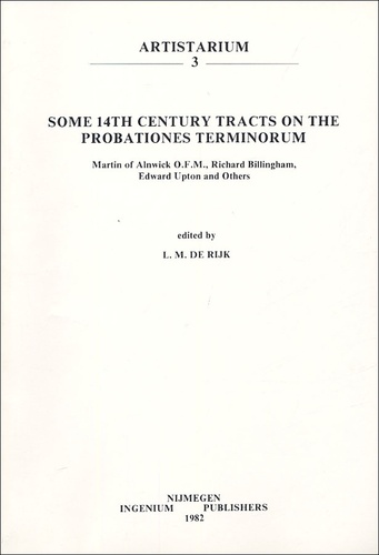 L-M de Rijk - Some 14th Century Tracts on the Probations Terminorium.