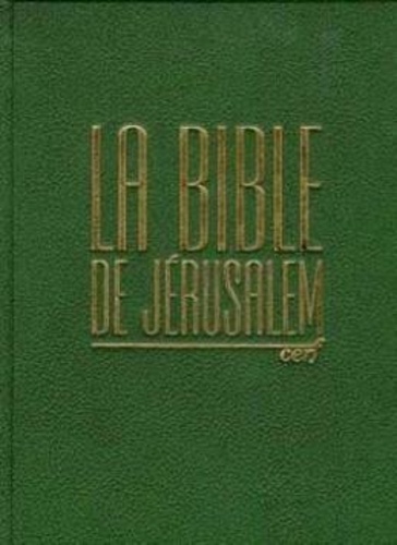  Ecole biblique de Jérusalem - La Bible De Jerusalem. Grand Format Cuir Vert Bouteille.