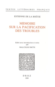 Mémoire sur la pacification des troubles