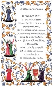 La hougue alban De - Lot de 25 images - Symbole des apôtres.