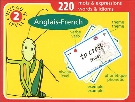  La Langue Pendue - Jeux de cartes Anglais-French Niveau 5 (2e) - 220 mots et expressions.