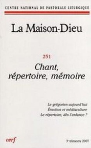 Snpls Collectif - La maison-dieu numero 251 chant, repertoire, memoire.