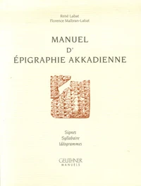 Manuel d'épigraphie akkadienne