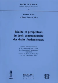 Realite Et Perspectives Du Droit Communautaire Des Droits Fondamentaux. Journee Nationale D'Etude De La Cedece, Montpellier, Novembre 1999