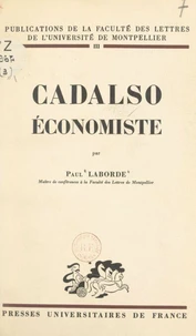Cadalso économiste
