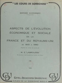 Aspects de l'évolution économique et sociale de la France et du Royaume-Uni de 1815 à 1880