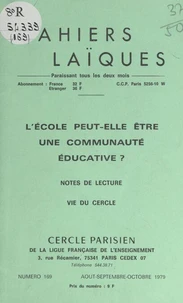 L'École peut-elle être une communauté éducative ?