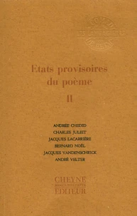 Etats provisoires du poème