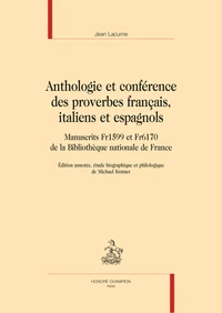 Anthologie et conférence des proverbes français, italiens et espagnols