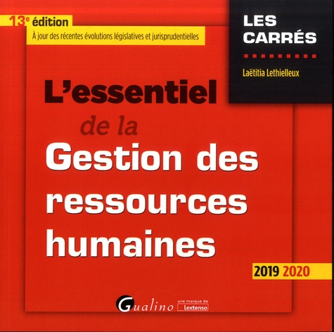 L'essentiel de la gestion des ressources humaines  Edition 2019-2020