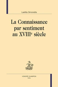 La connaissance par sentiment au XVIIIe siècle