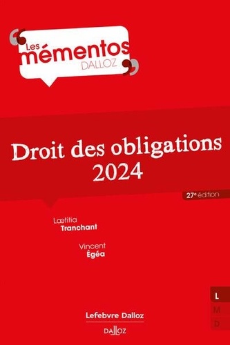 Droit des obligations  Edition 2024