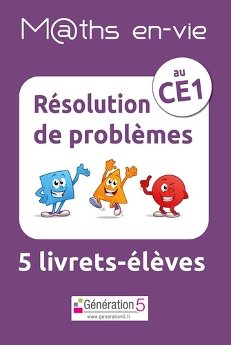 Résolution de problèmes au CE1 M@ths en-vie. 5 livrets-élèves  Edition 2020