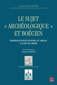 Le sujet archéologique et boécien