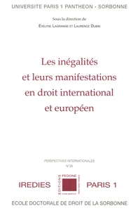 Les inégalités et leurs manifestations en droit international et européen
