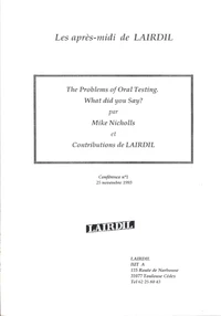 The Problems of Oral Testing