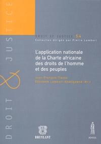lambert abdelgawad e. Flauss j.-f. - L'application nationale de la Charte africaine des droits de l'homme et des peuples.